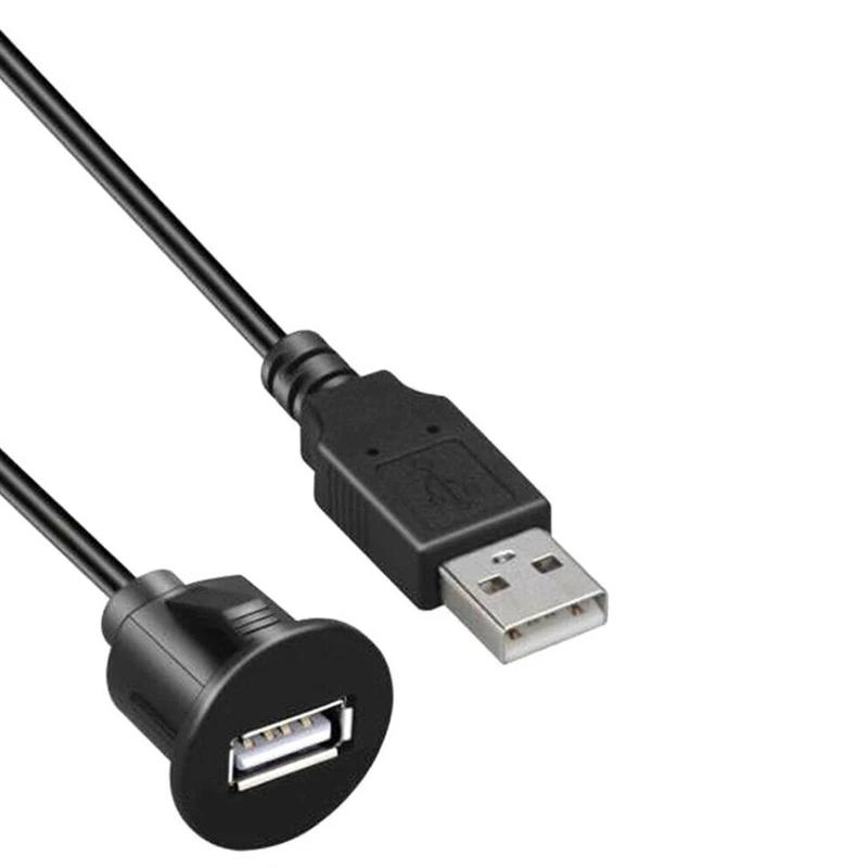 Ligne de montage encastré pour tableau de bord de voiture, câble d'extension de panneau de Port USB 