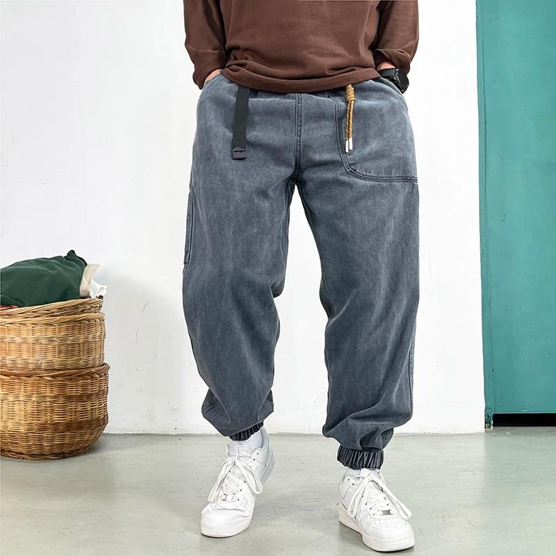 Pantalon de jogging baggy pour homme, streetwear américain, grande taille, décontracté, vintage, hip