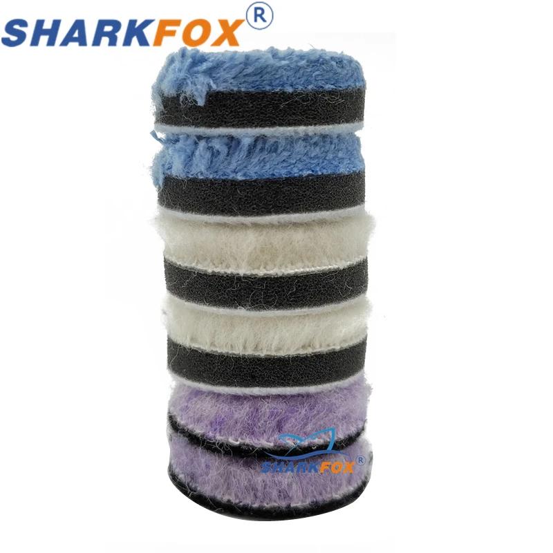 Sharkfox 1 pouce/2 pouces Kit de tampon de polissage tampon de laine Fine éponge de cire Kit de tamp