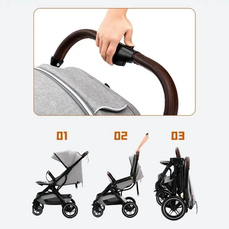 Poussette pour bébé, paysage élevé, portable, ultra-légère, poussette de voyage pour nouveau-né, pou
