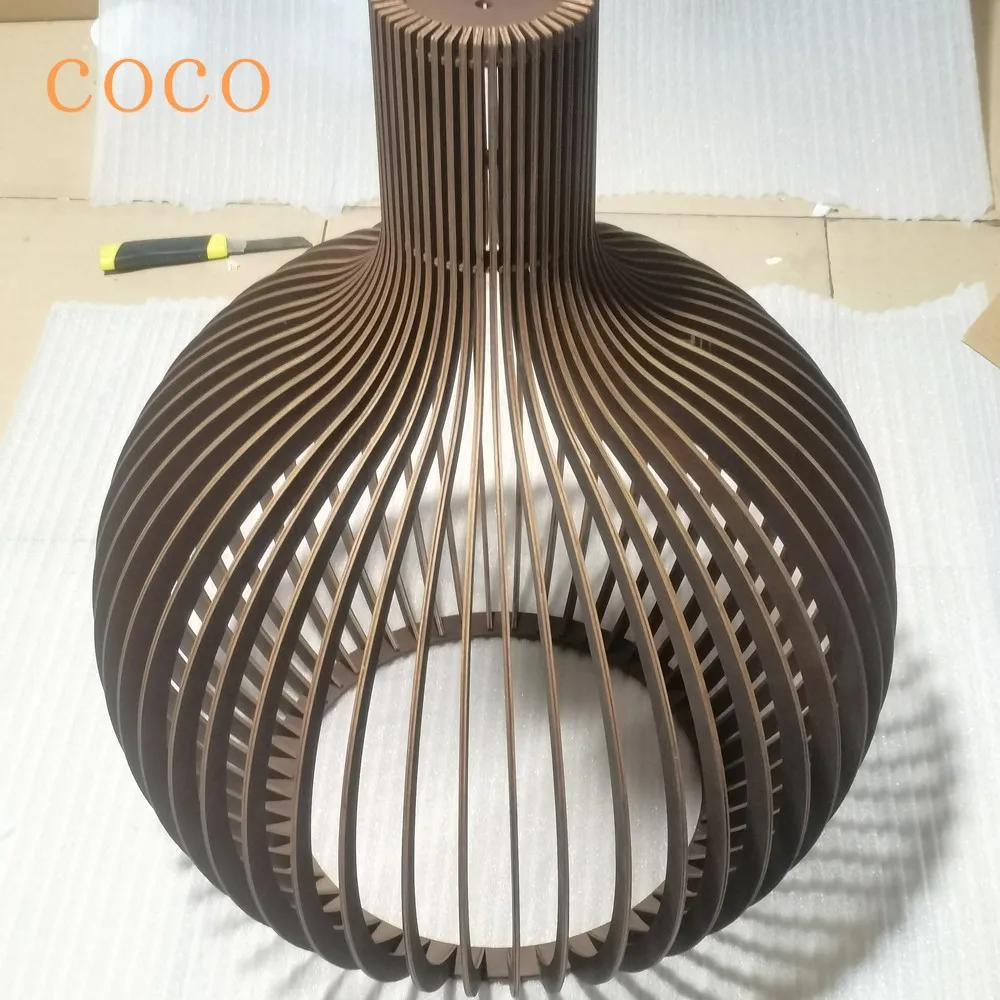 Foscarini – lampe suspendue en forme de Cage en bois massif, couleur noyer noir, blanc, bleu, lumina