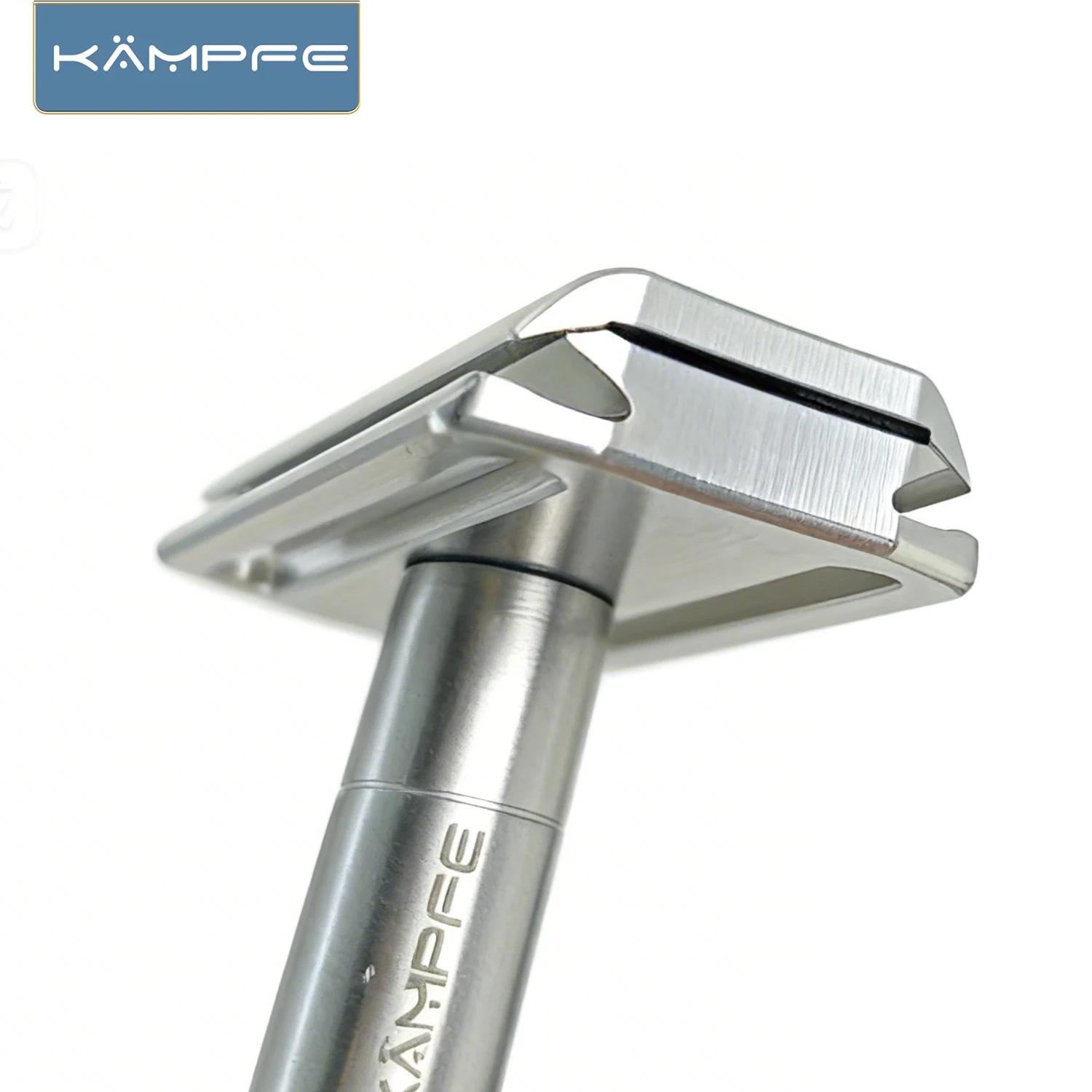 Rasoir de sécurité classique à double tranchant KAMPFE en aluminium, 5 lames, rasoir traditionnel po