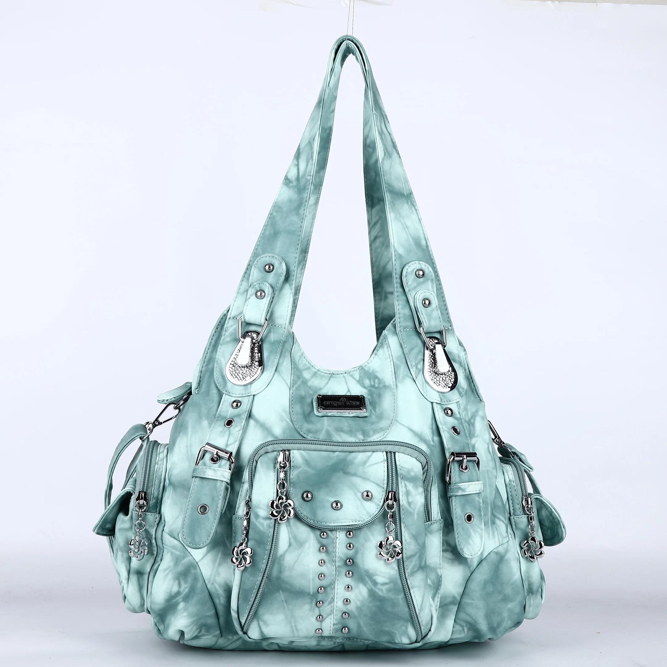 Sac vintage pour femmes, sacs à main tendance en cuir PU, sacs à bandoulière, sacs fourre-tout grand