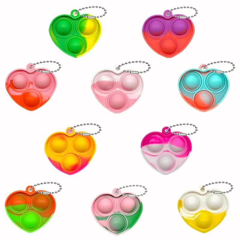 30 pièces Pop Fidget jouets Mini Pop porte-clés jouets pour tout-petits Fidgets Pack jouets sensorie