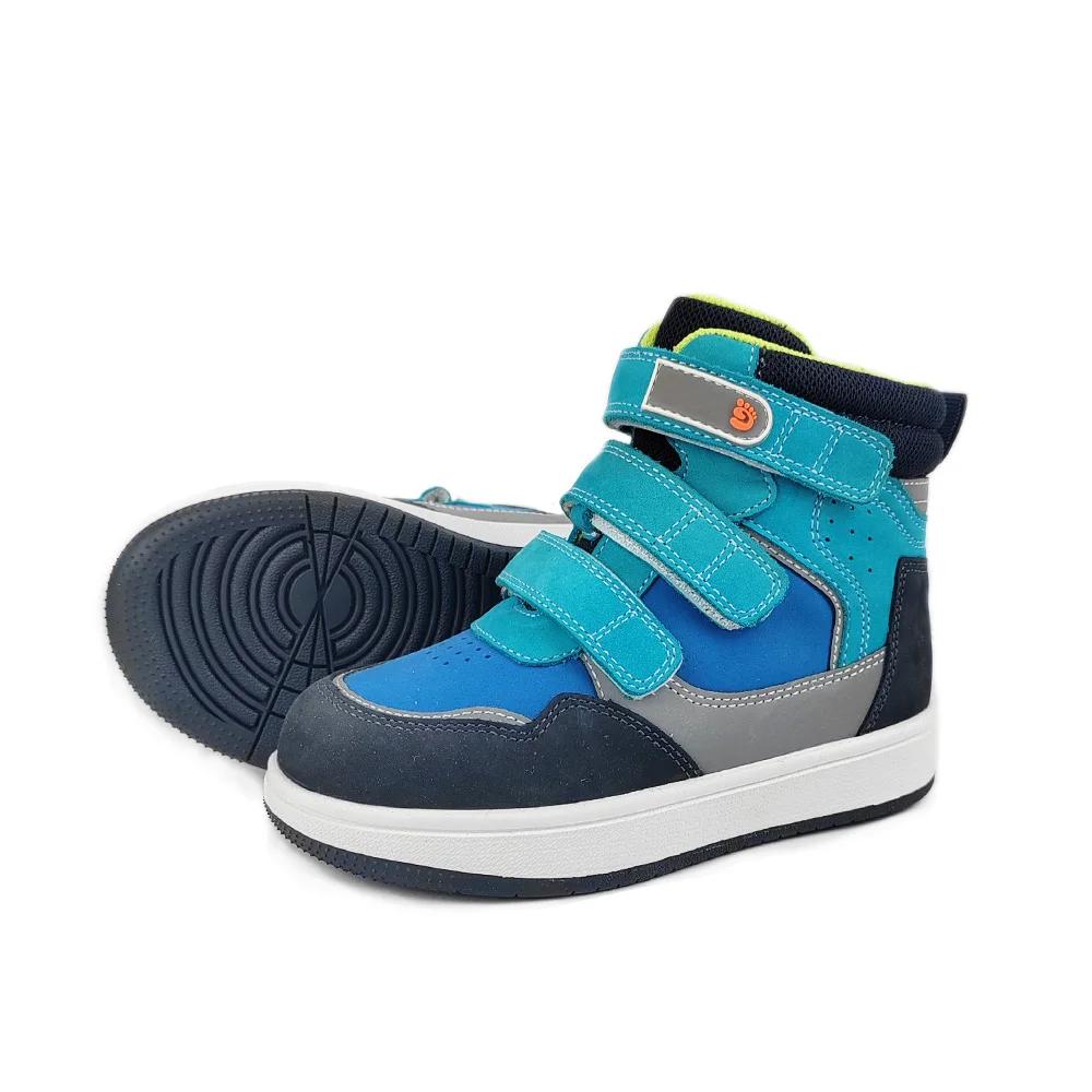 Baskets en cuir pour enfants de 3 à 12 ans, chaussures orthopédiques décontractées pour garçons et f