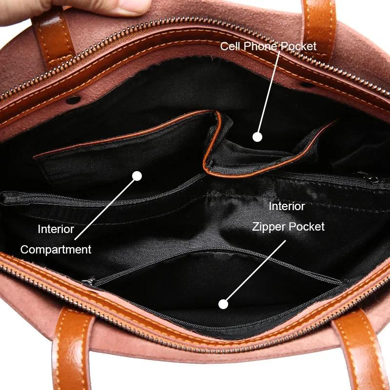 2024 bureau sacs à bandoulière pour femmes fourre-tout en cuir de vache sac dames sacs à main en cui