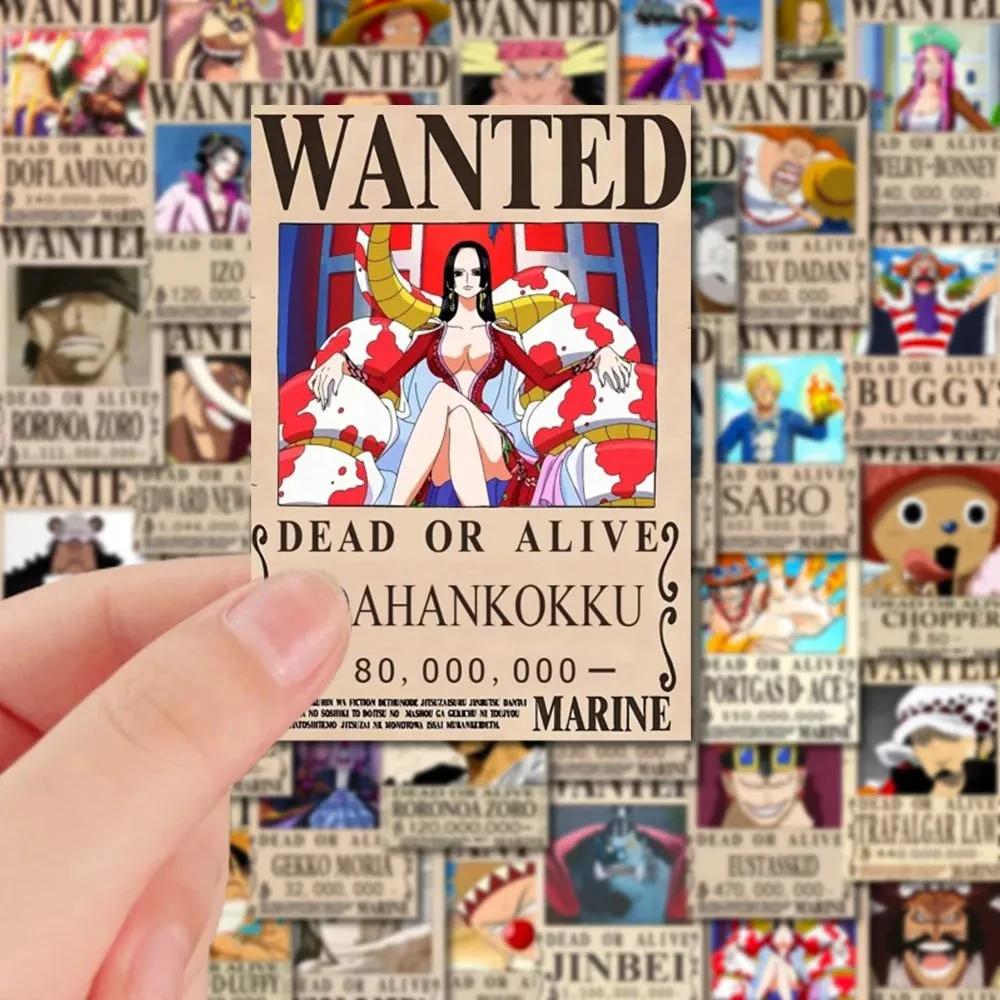 10/30/56 pièces Anime une pièce recherché affiches autocollants dessin animé décalcomanies Cool ordi