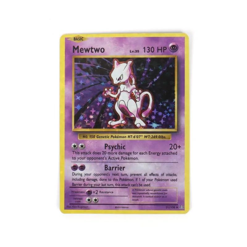 60/100 pièces carte Pokemon anglaise 1996 année brillant Charizard Pikachu Mewtwo carte commerciale 