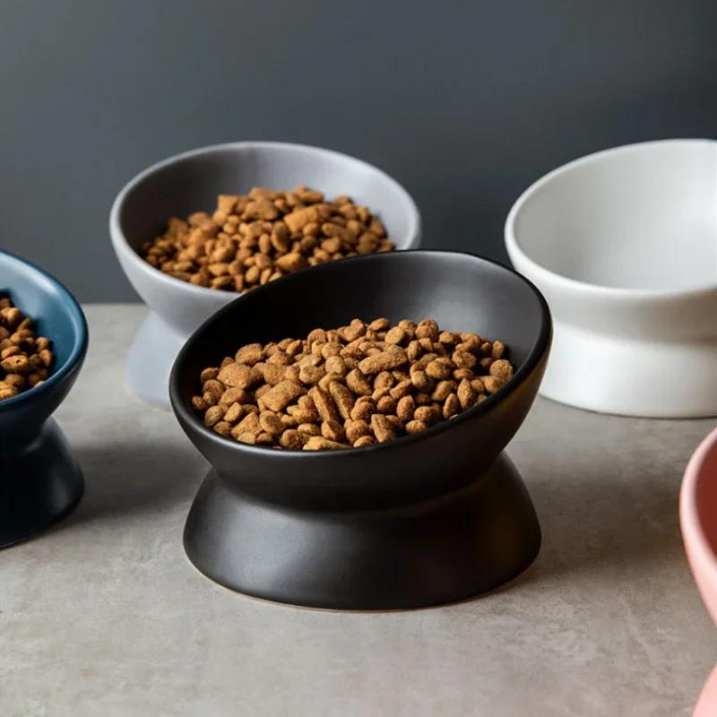 Bols surélevés pour chat petit chien 15 °   Plat d'alimentation alimentaire surélevé incliné, suppor