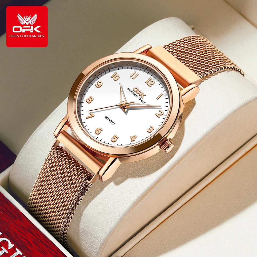 OPK 8115 montres pour femmes Simple mode montre-bracelet originale pour femme bracelet en maille d'a