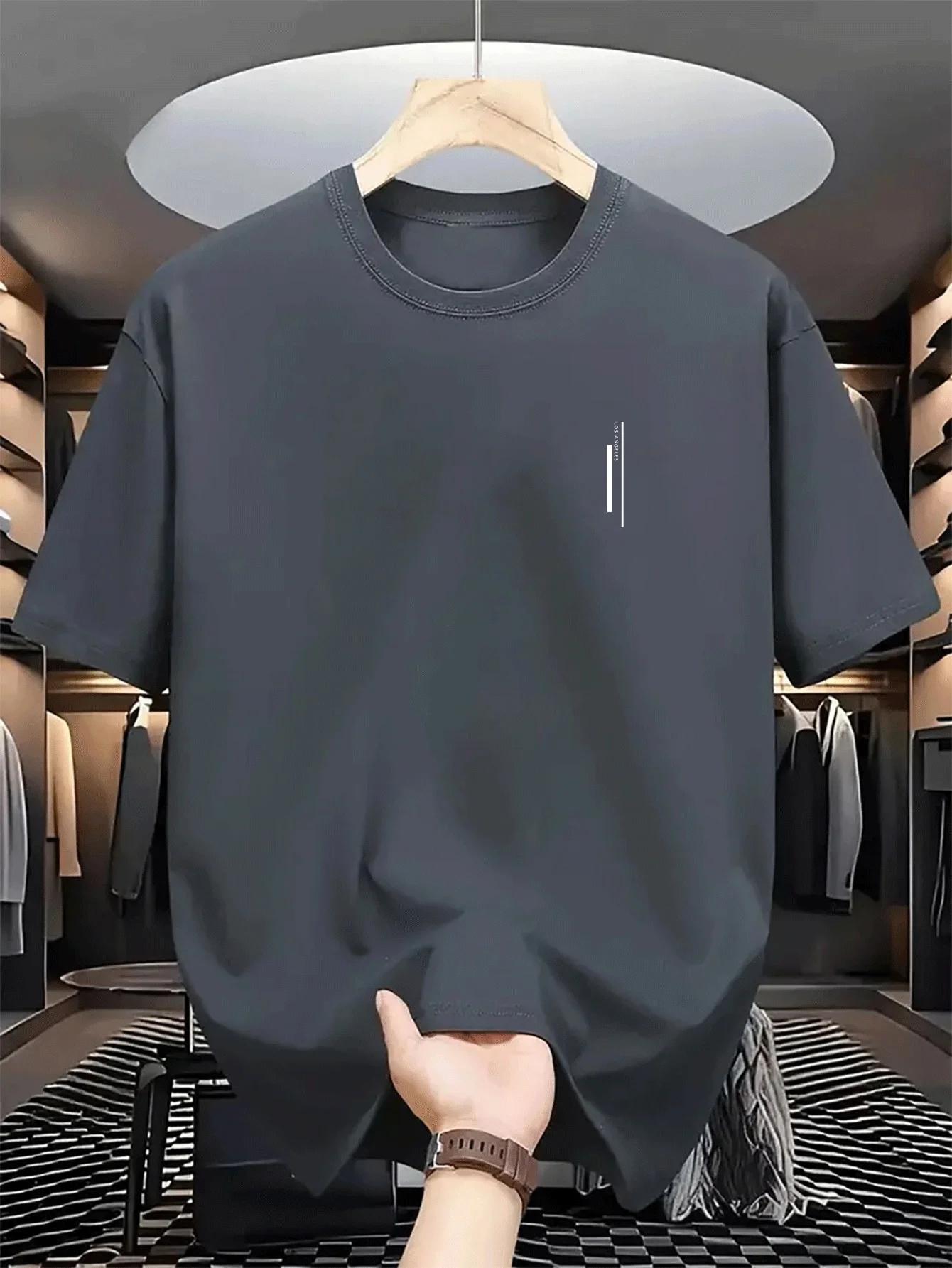 T-shirt à col rond pour homme, respirant et souple, haute élasticité, lavable, frais et confortable,
