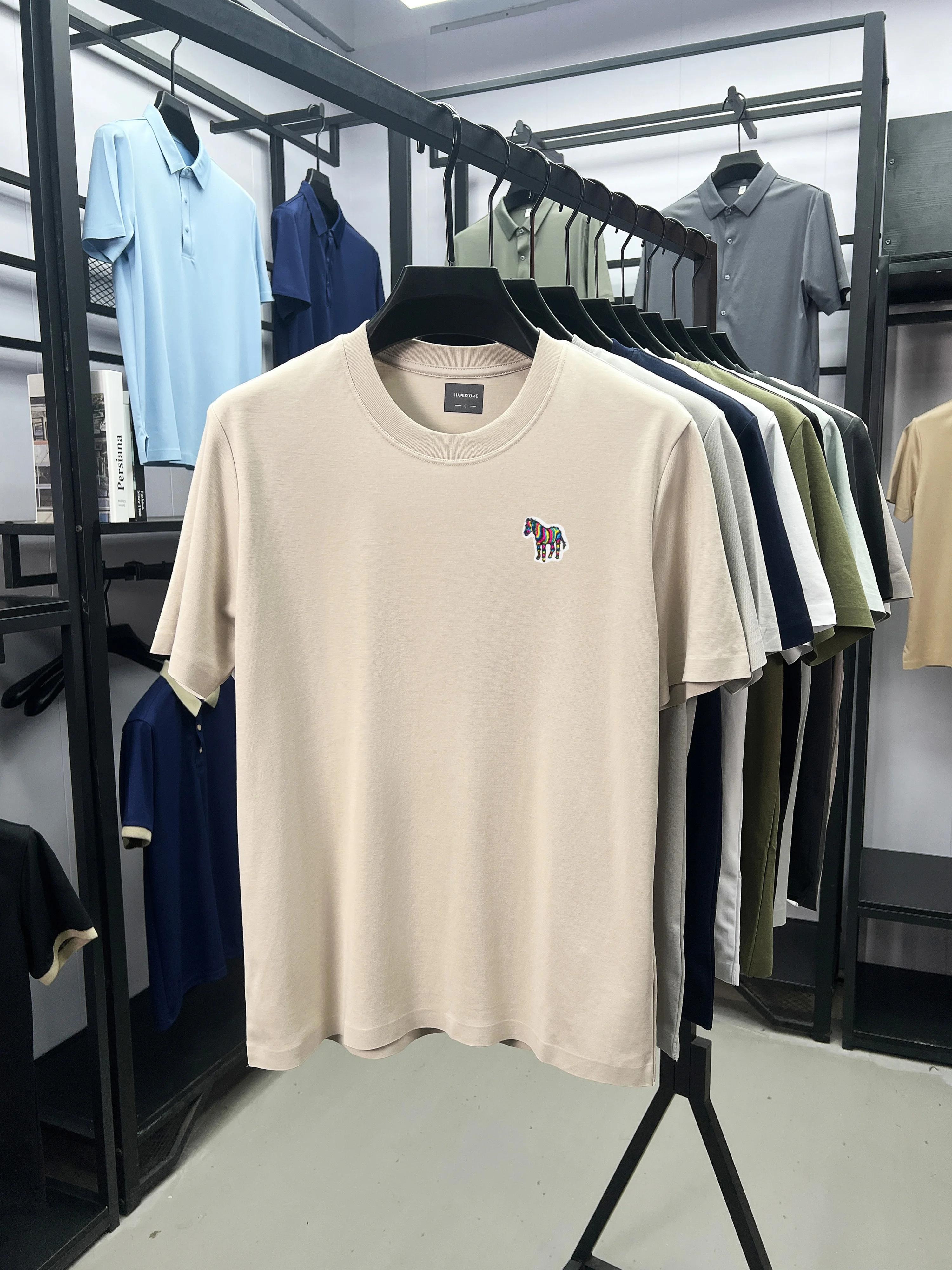 Polo de golf décontracté pour homme, nouvelle collection de la marque de luxe Paul, couleur poney, b