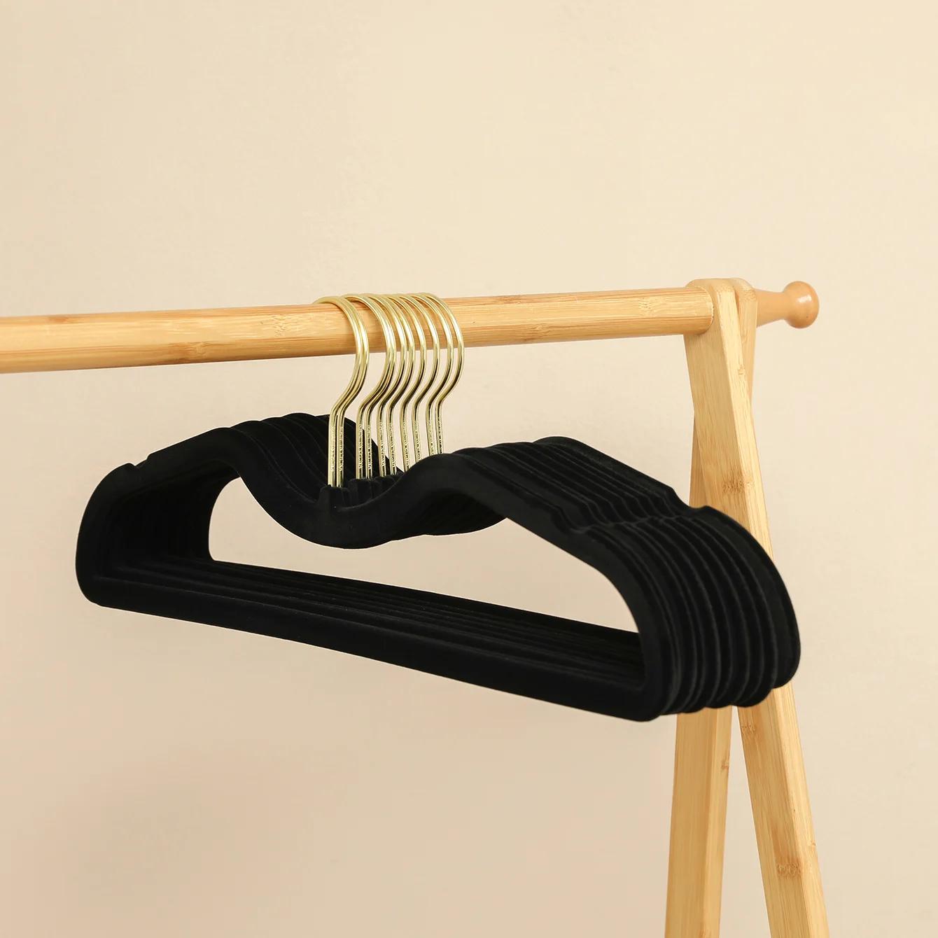 Cintre en plastique antidérapant à col court pour chambre à coucher, 10 pièces, support pour pantalo