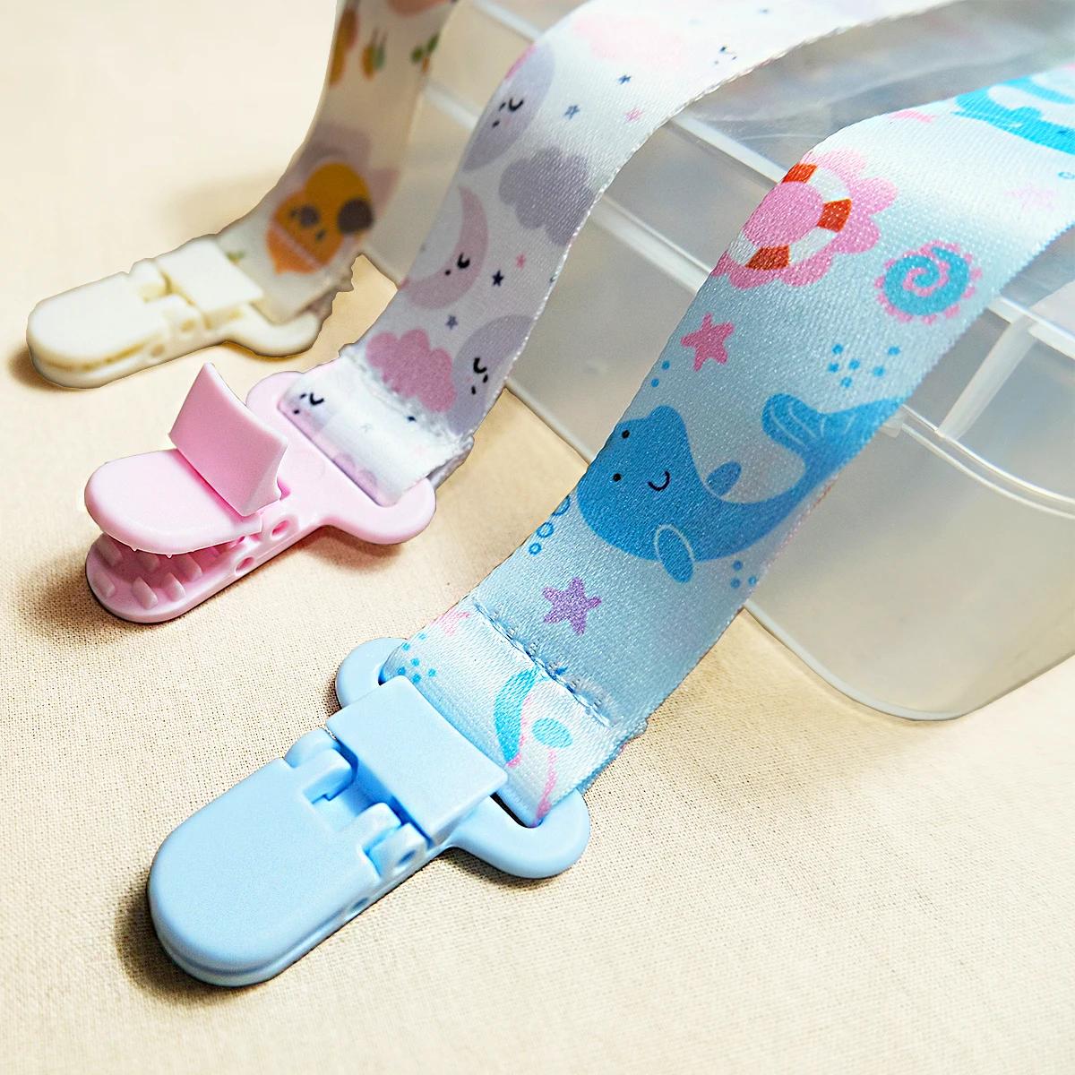 Sucette pour bébé imprimée de dessin animé 3 pièces pour empêcher la chute de chaîne ; Jouet en gomm
