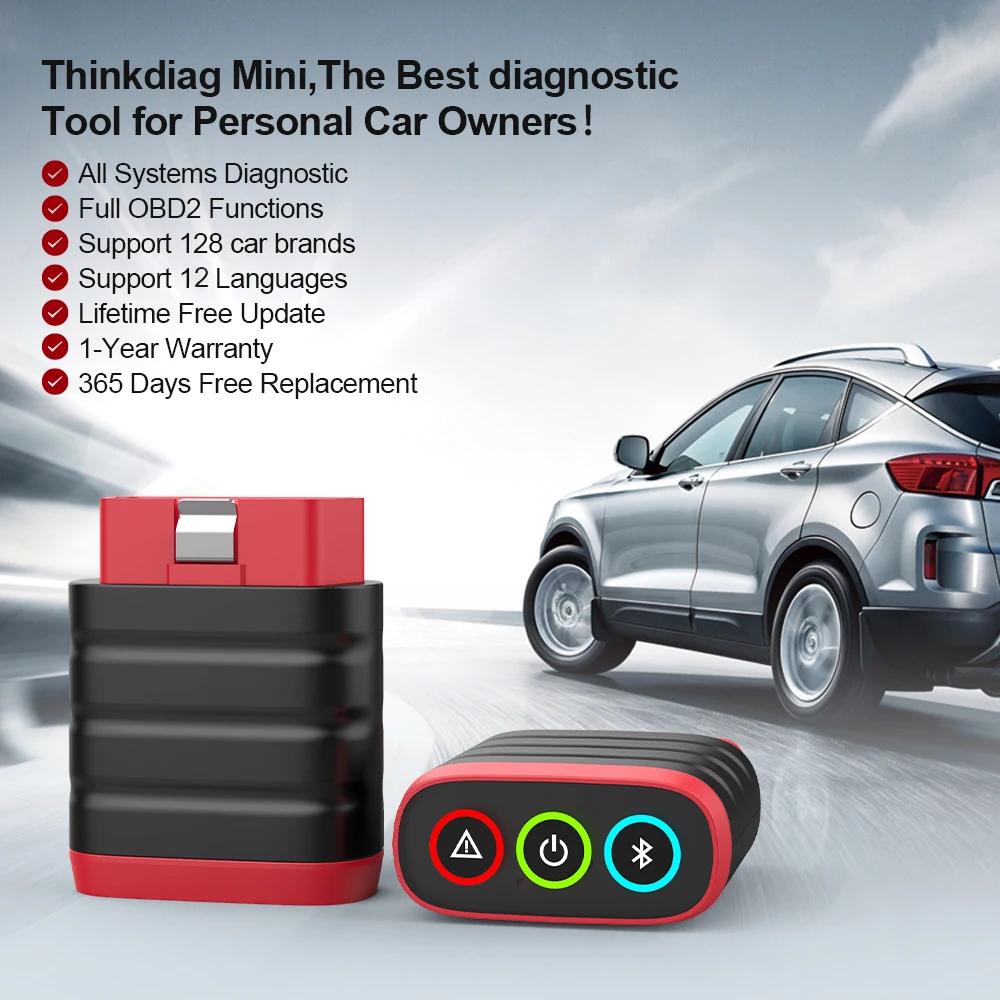 THINKCAR THINKDIAG MINI Scanner Obd2 pour système de Diagnostic automatique complet Obd 2 fonctions,