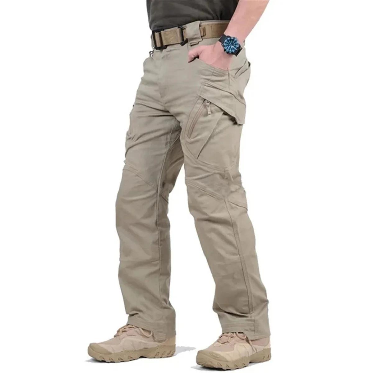 Pantalon tactique pour hommes grande taille, plusieurs poches, élastique, militaire, urbain, pour le