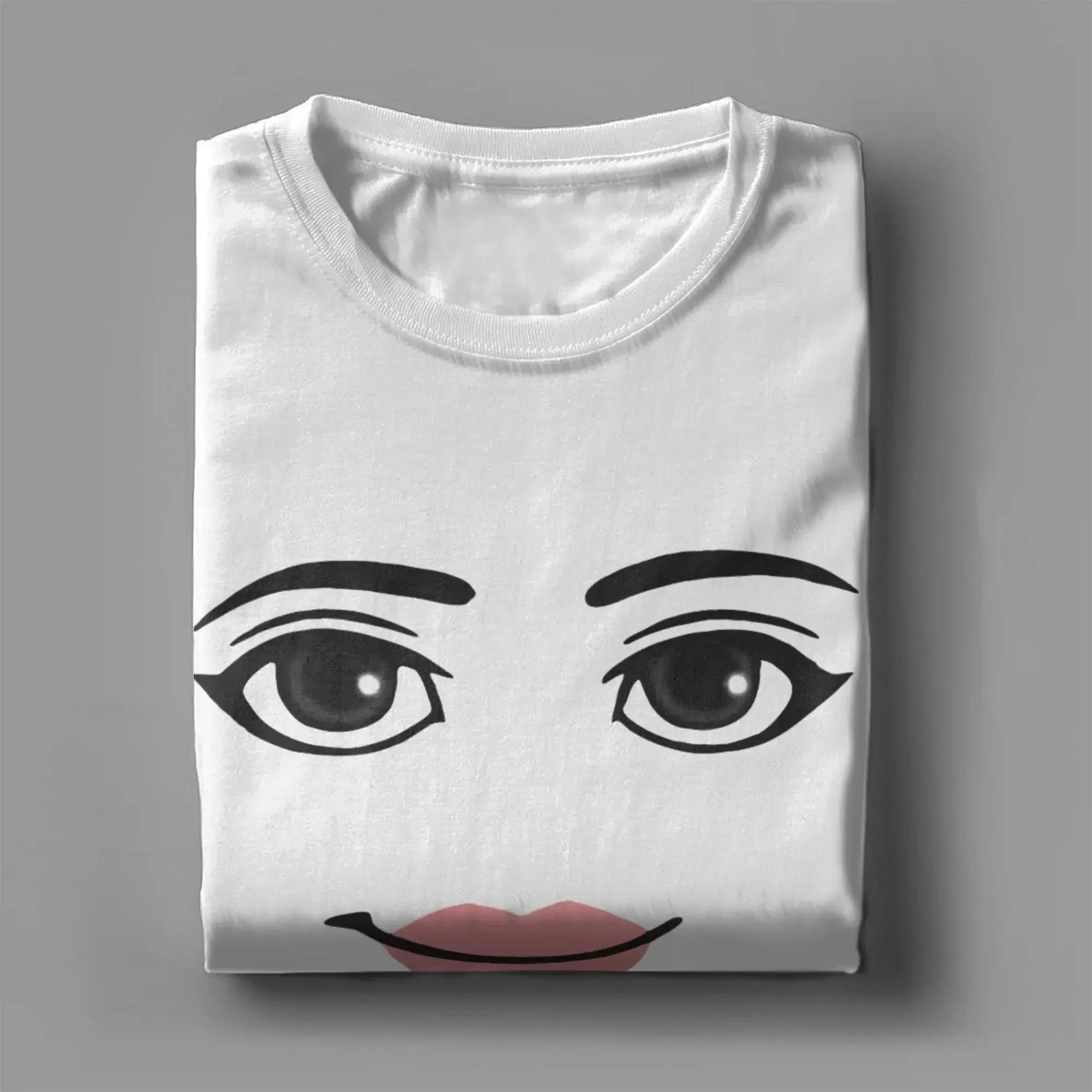 Col rond manches courtes vêtements été nouveauté Harajuku Streetwear Robot Robloxs femme visage jeu 