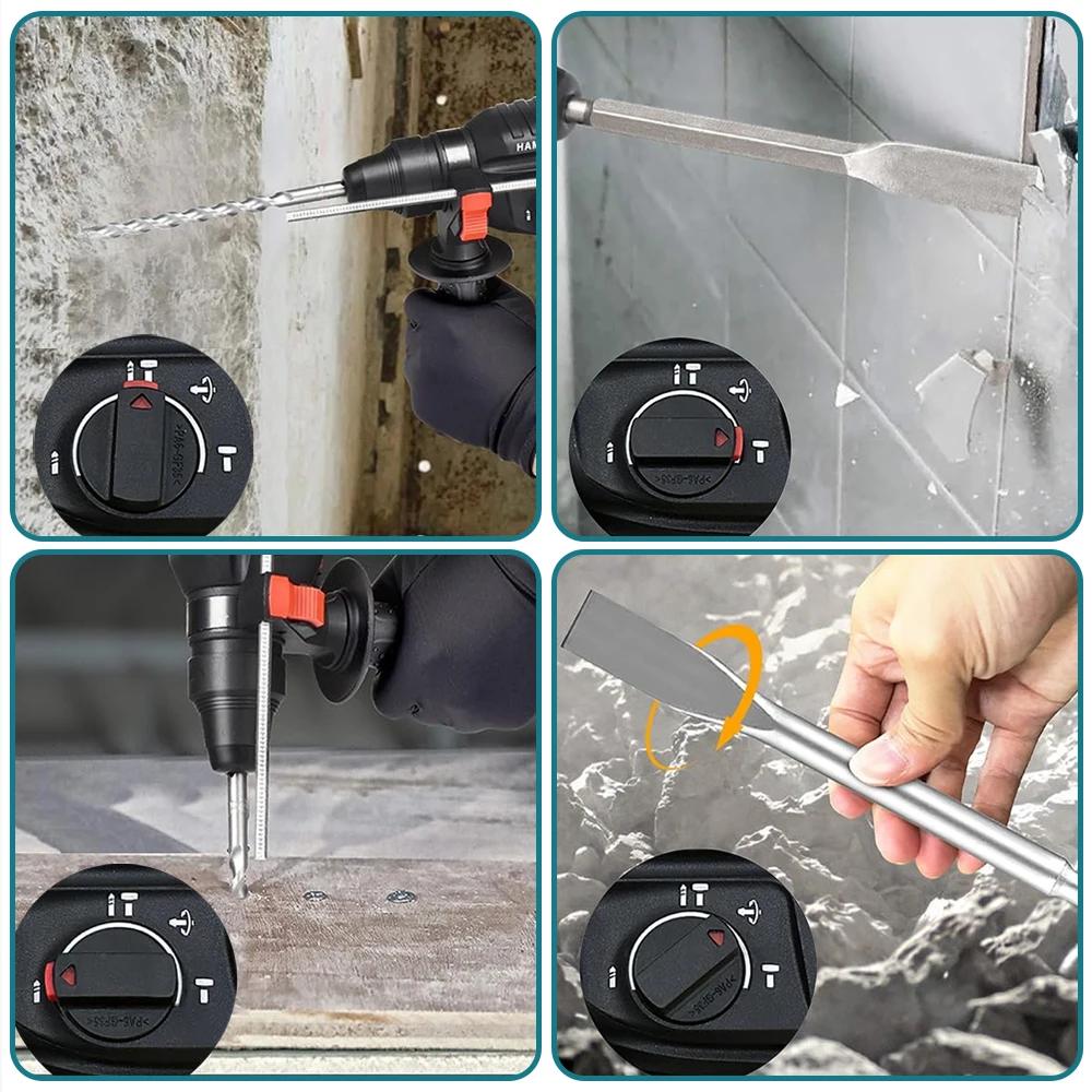 Perceuse à percussion rotative sans fil sans brosse 18V SDS Plus perceuse à percussion électrique 4 