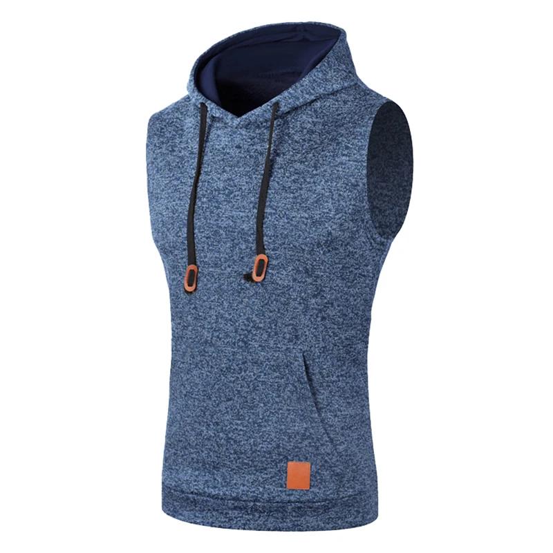 Sweat à capuche sans manches pour hommes, mode décontractée, débardeur de musculation, chemise de sp