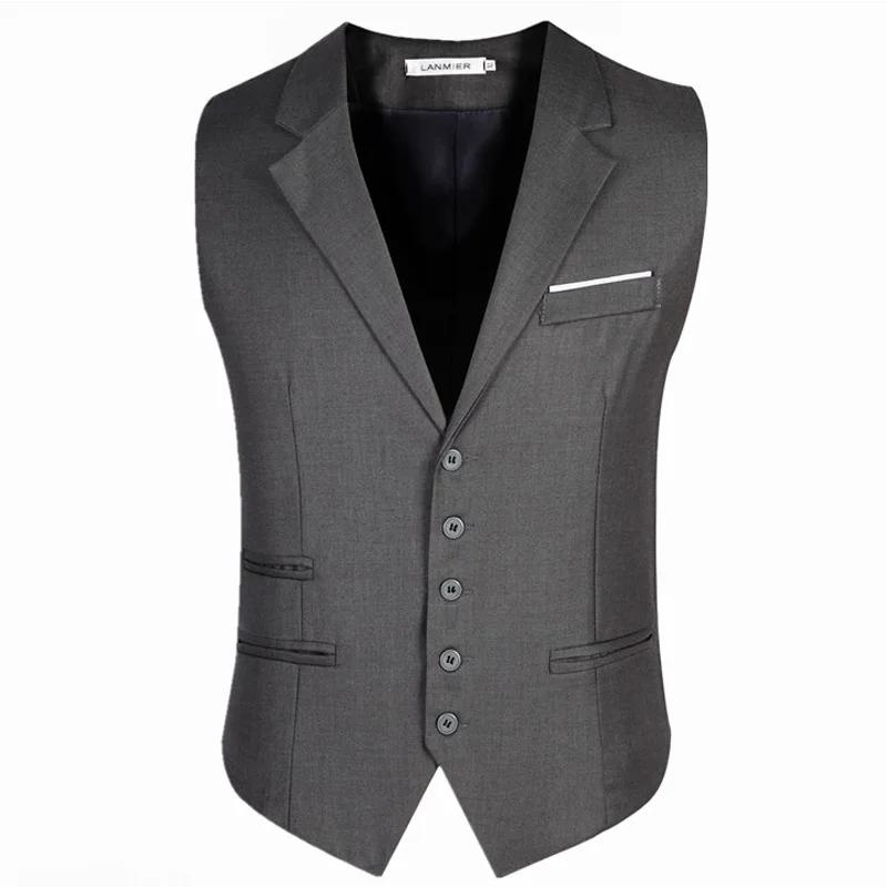 Robe gilets pour hommes coupe ajustée hommes costume Gilet Homme Gilet Homme décontracté sans manche