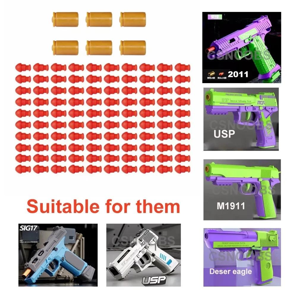 Balles de pistolet jouet à éjection de coquille pour M1911 SIG17 USP, accessoires réutilisables, jeu
