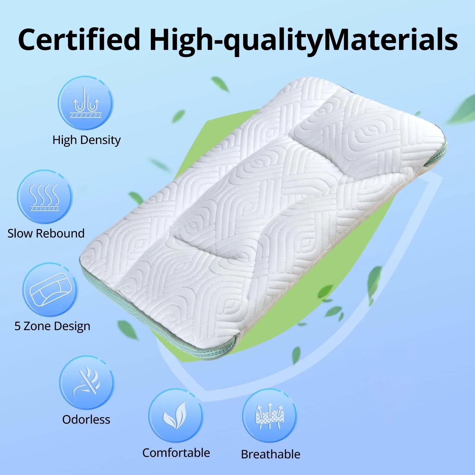 Oreiller cervical pour enfants de 1 à 18 ans, aide au sommeil, Protection du cou, orthopédique, orei