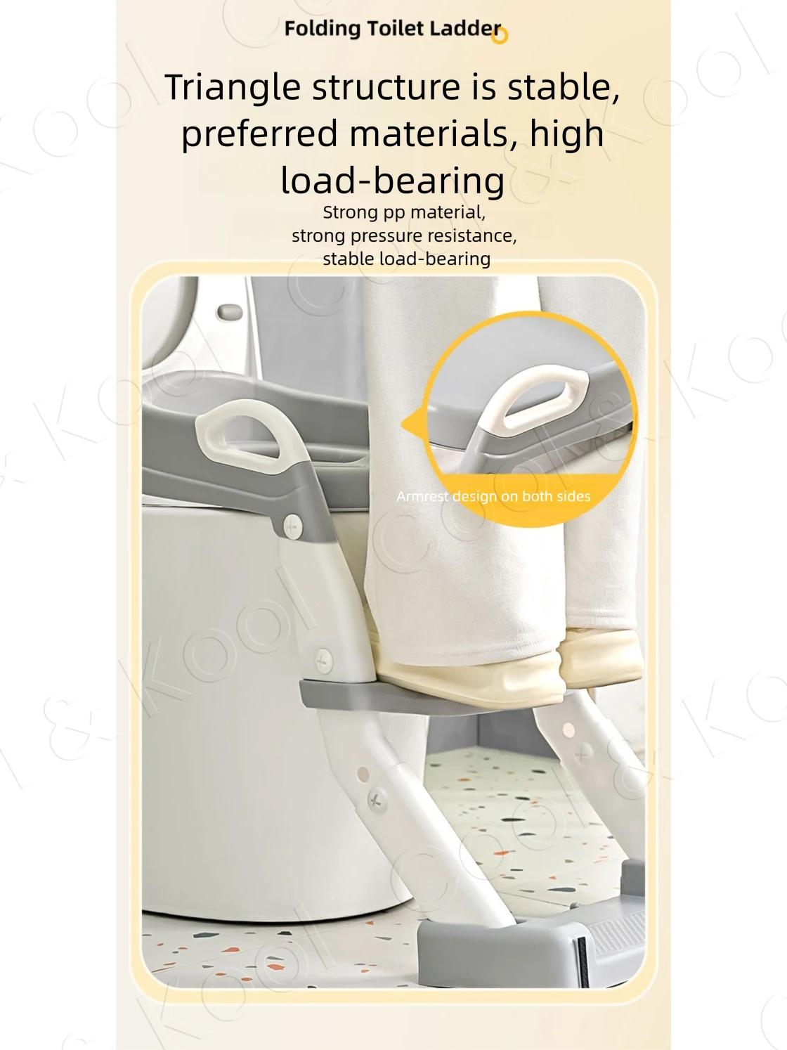Solution d'apprentissage de la propreté 6-en-1 tout-en-un : siège de toilette pliable avec marchepie