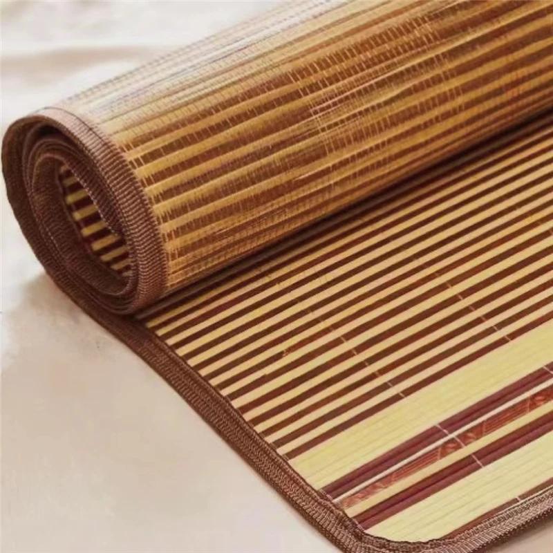Tapis d'été chambre dortoir lit simple tapis de bambou tapis de bambou double face tapis de sol tapi