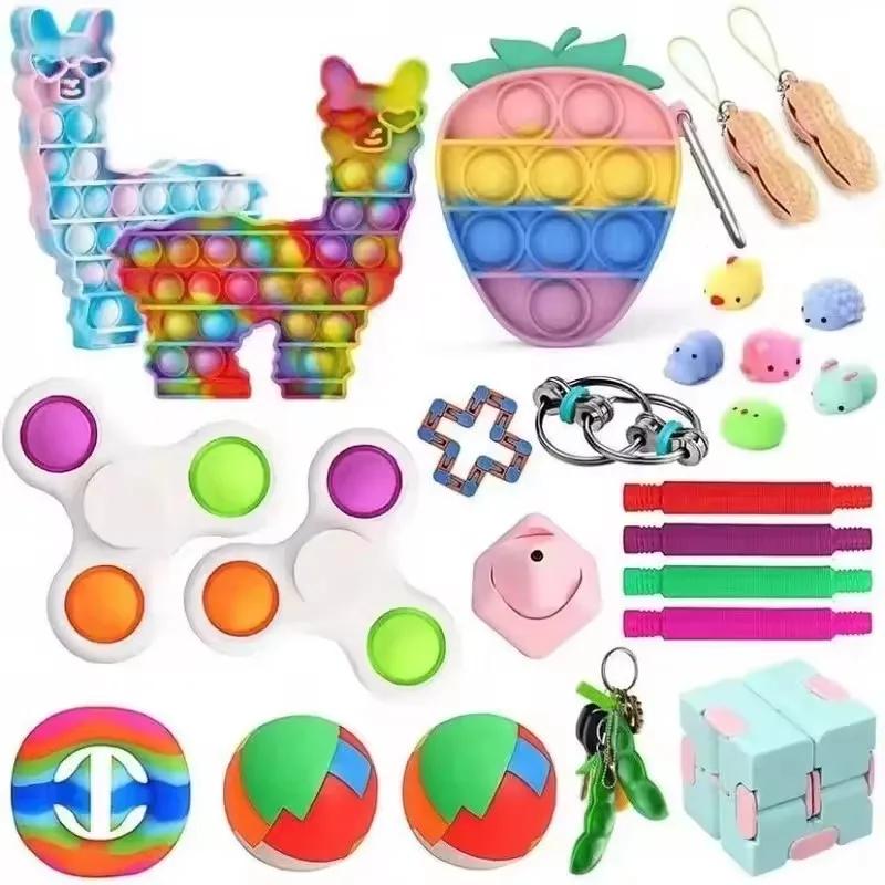 Jouets Fidget aléatoires, paquet de cadeaux mystère, boîte Surprise 300, ensemble de Fidget différen