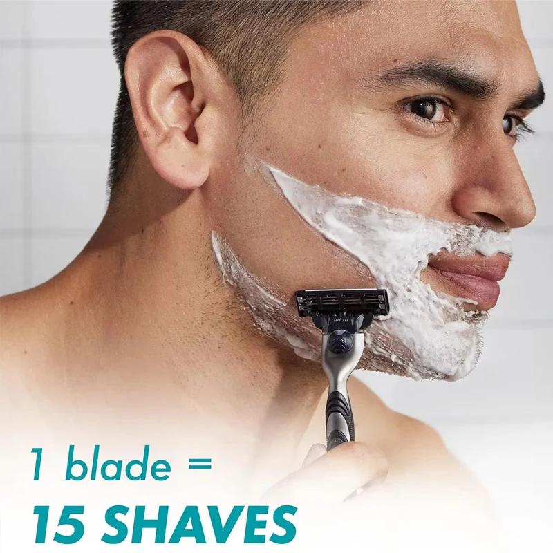 Recharges de lames de rasoir Gillette Mach3 pour hommes, 4/8 recharges de lames de rasoir avec bande