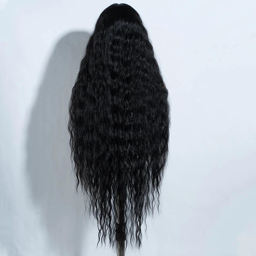 Perruques de Cosplay synthétiques en dentelle pour femmes noires cheveux longs bouclés 42 pouces Cos