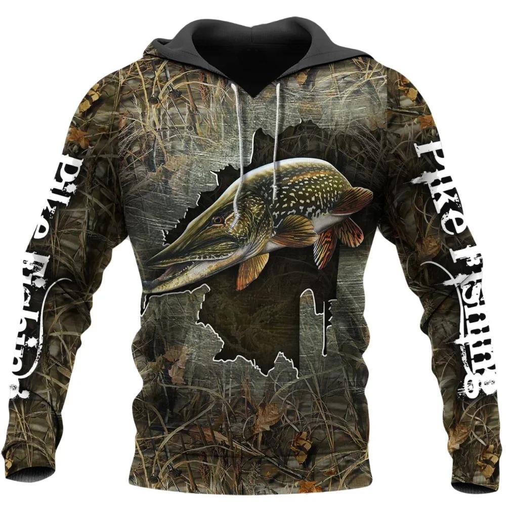 Mode hommes à capuche Cool carpe pêche 3D imprimé Harajuku sweat unisexe pull décontracté sweat à ca