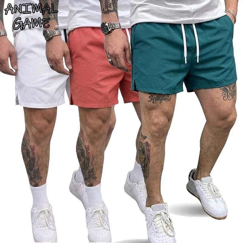 Shorts de sport d'été pour hommes, shorts d'entraînement à séchage rapide, pantalons décontractés at