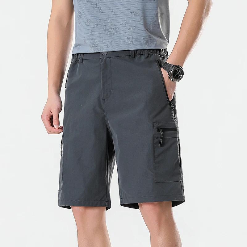 Shorts cargo pour hommes, pantalon court à poches zippées, séchage rapide, pour l'été, la randonnée,