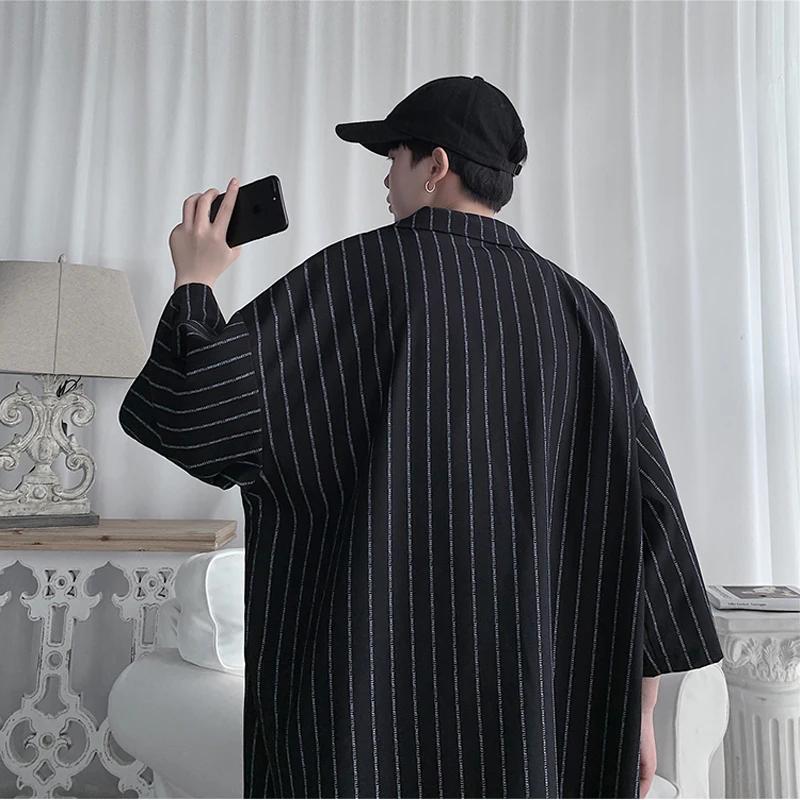 Veste et short de survêtement de Style coréen pour hommes, ensemble 2 pièces, costume de sport à ray