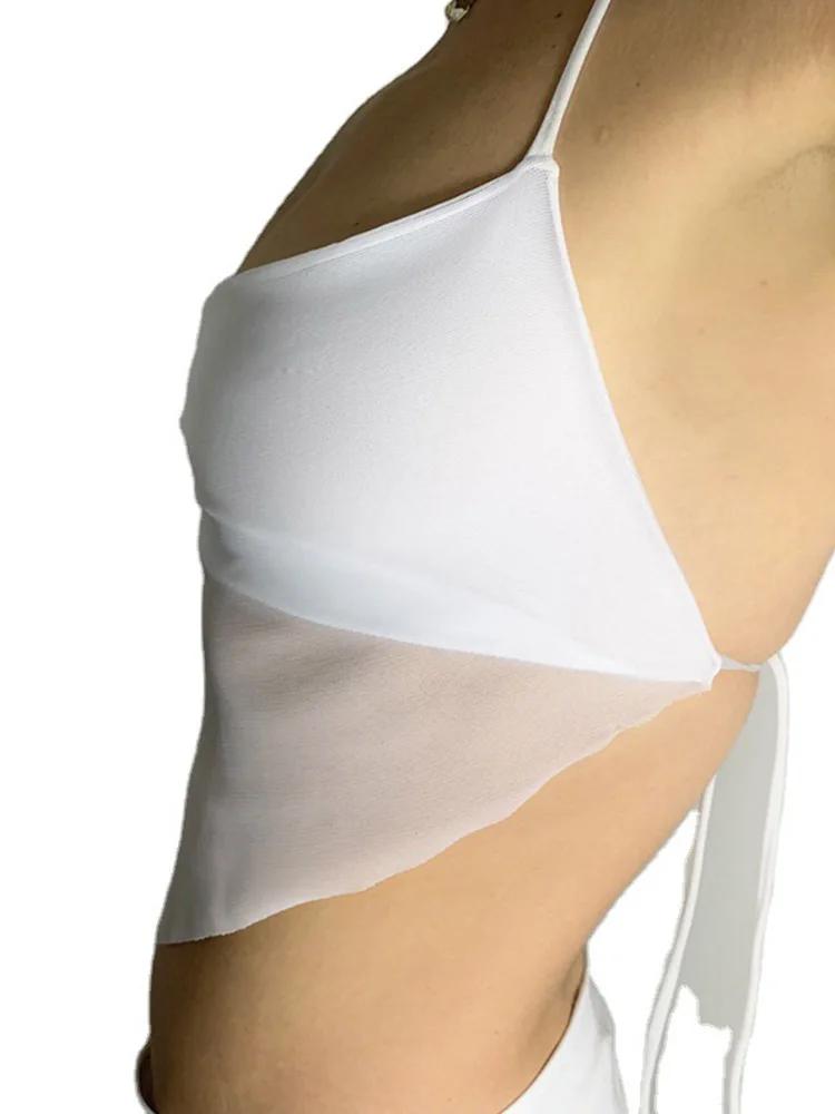 Fleur impression col en v à lacets ventre culture hauts été femmes décontracté sauvage maison vêteme