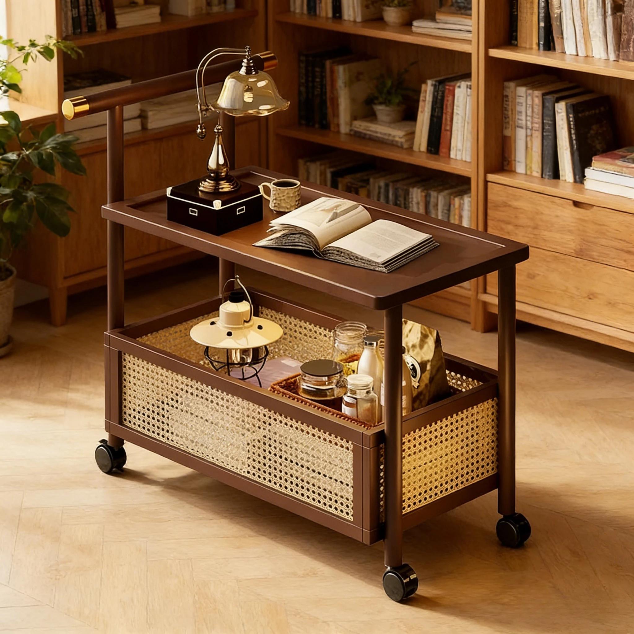 Table d'appoint de canapé Mobile Antique, petite Table à thé, chariot à thé moderne, Table basse de 