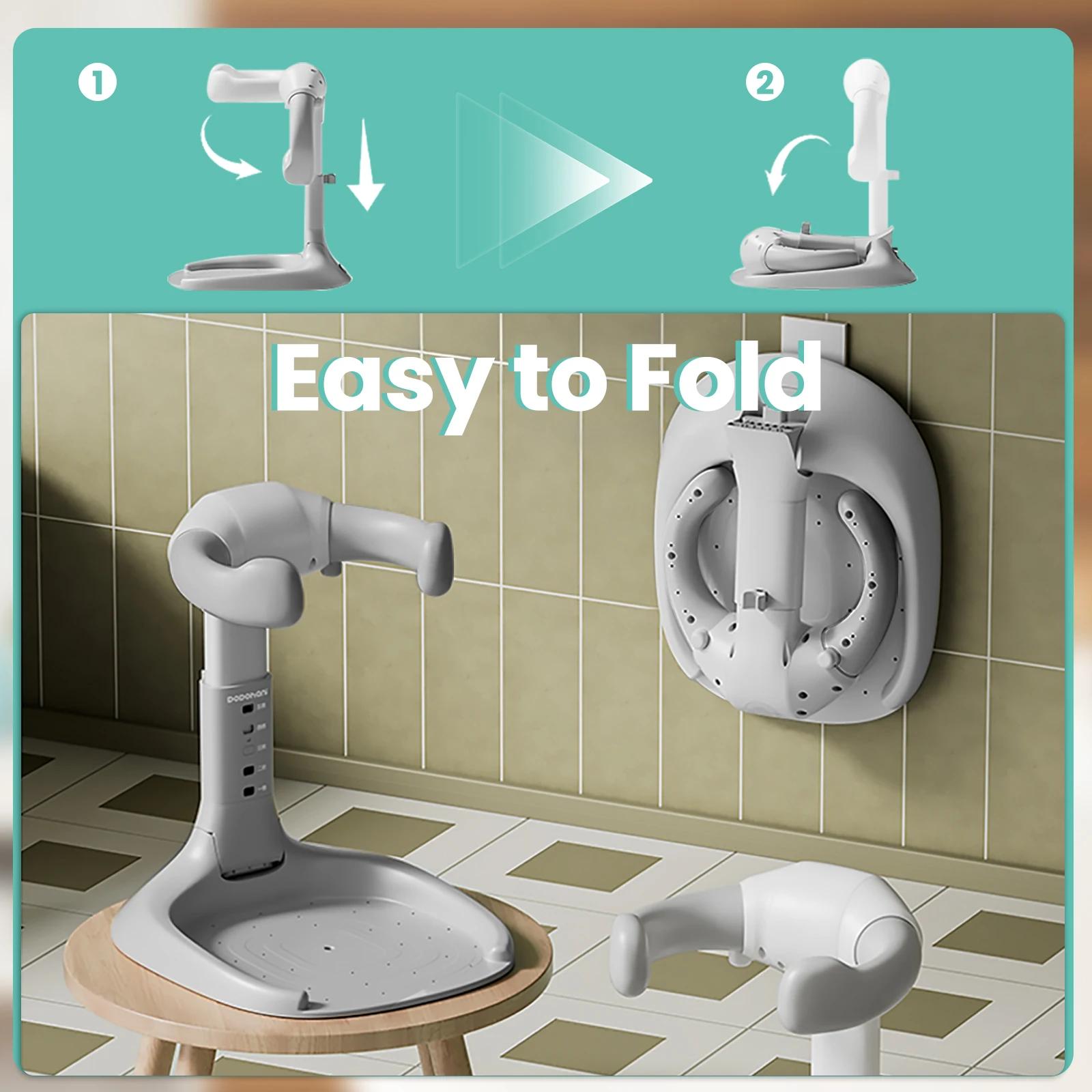 Support de bain pliable pour bébé, Support de bain pour bébé portable et réglable pour bain debout p