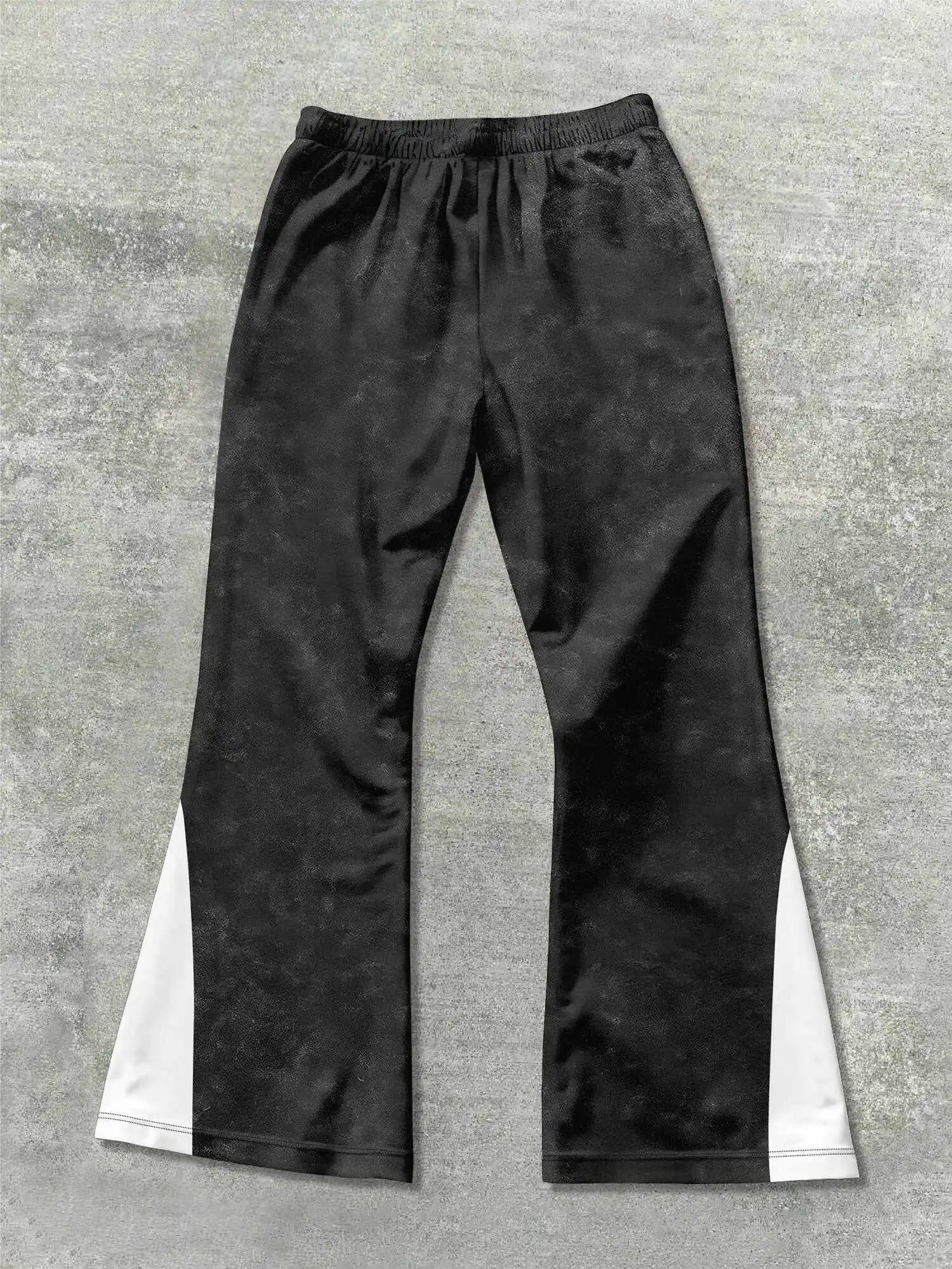 Pantalon évasé Y2k pour hommes, ample, imprimé en 3D, survêtement décontracté, taille moyenne, vêtem