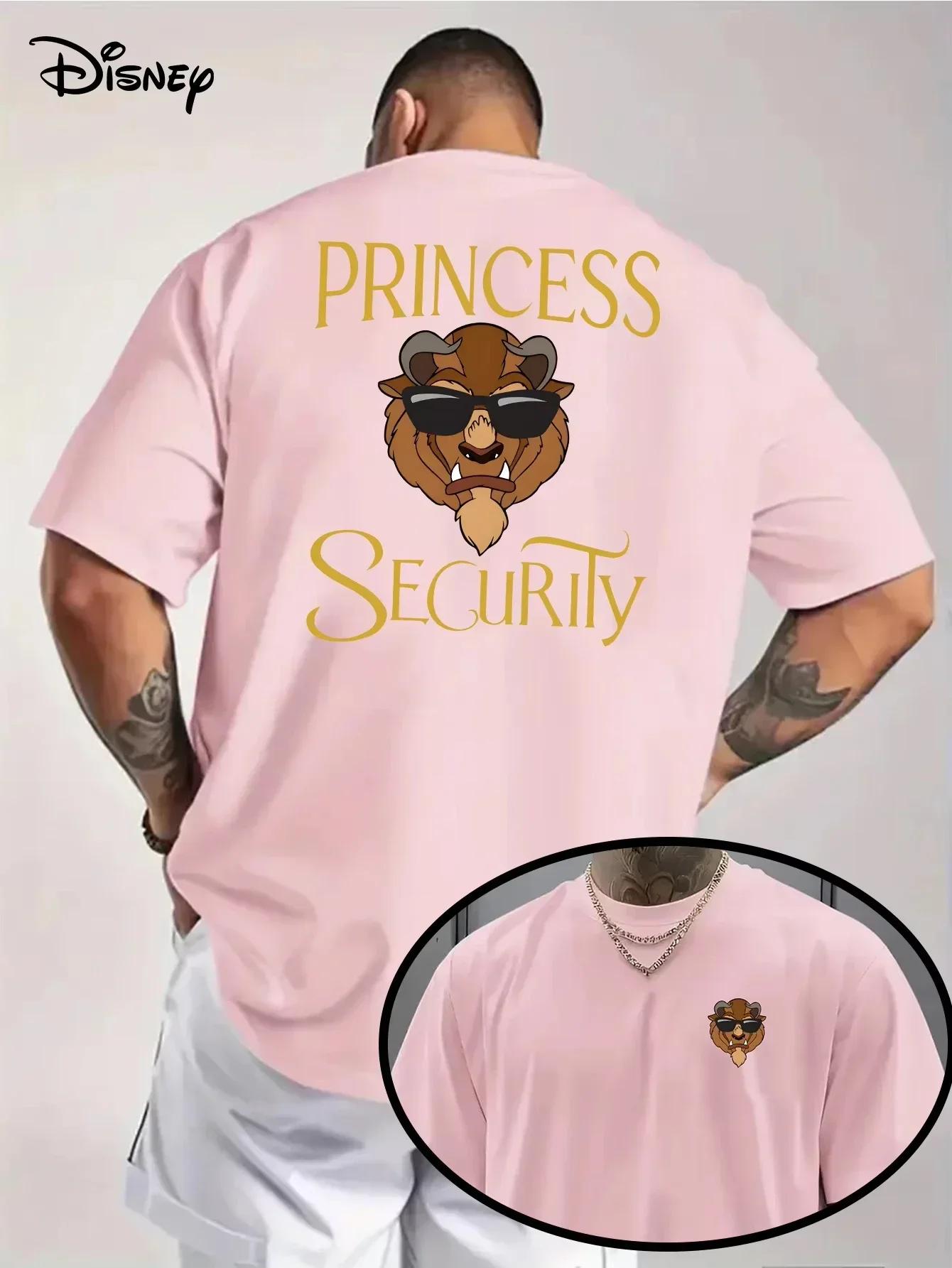 Disney La Belle et La Bête T-shirt Imprimé 2026 Hommes et Femmes Été Nouveau Manches Courtes Lâche Q