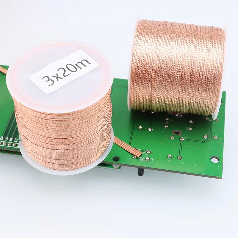 Mèche de cuivre fil à souder 6/8/10/15/20M RoHS soudure supprimer mèche de soudage électrique PCB té