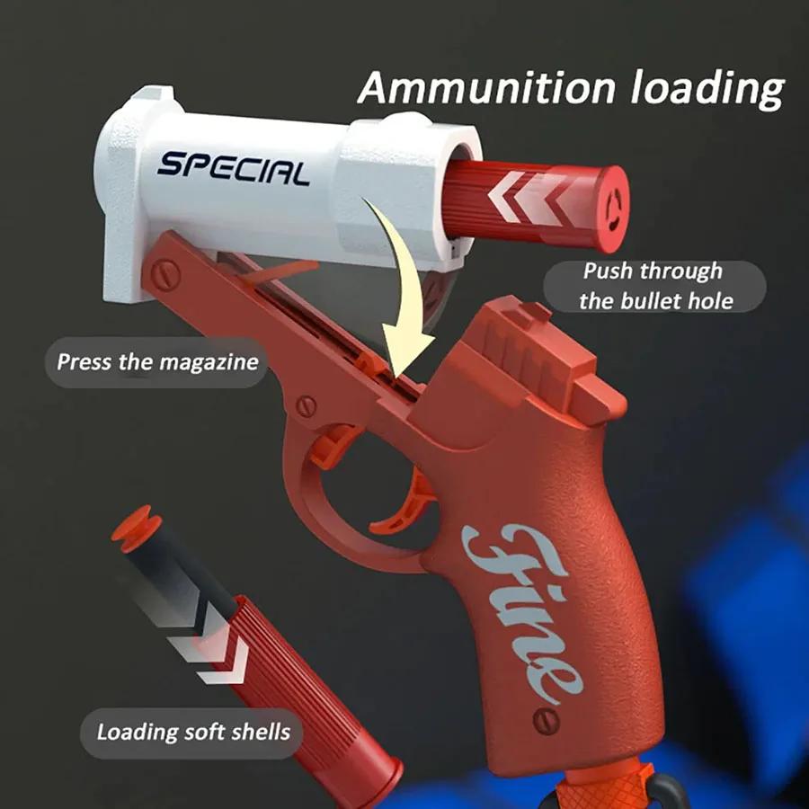 Mini lanceur de balles souples S686, pistolet jouet Airsoft en mousse, Blaster CS, arme d'extérieur 
