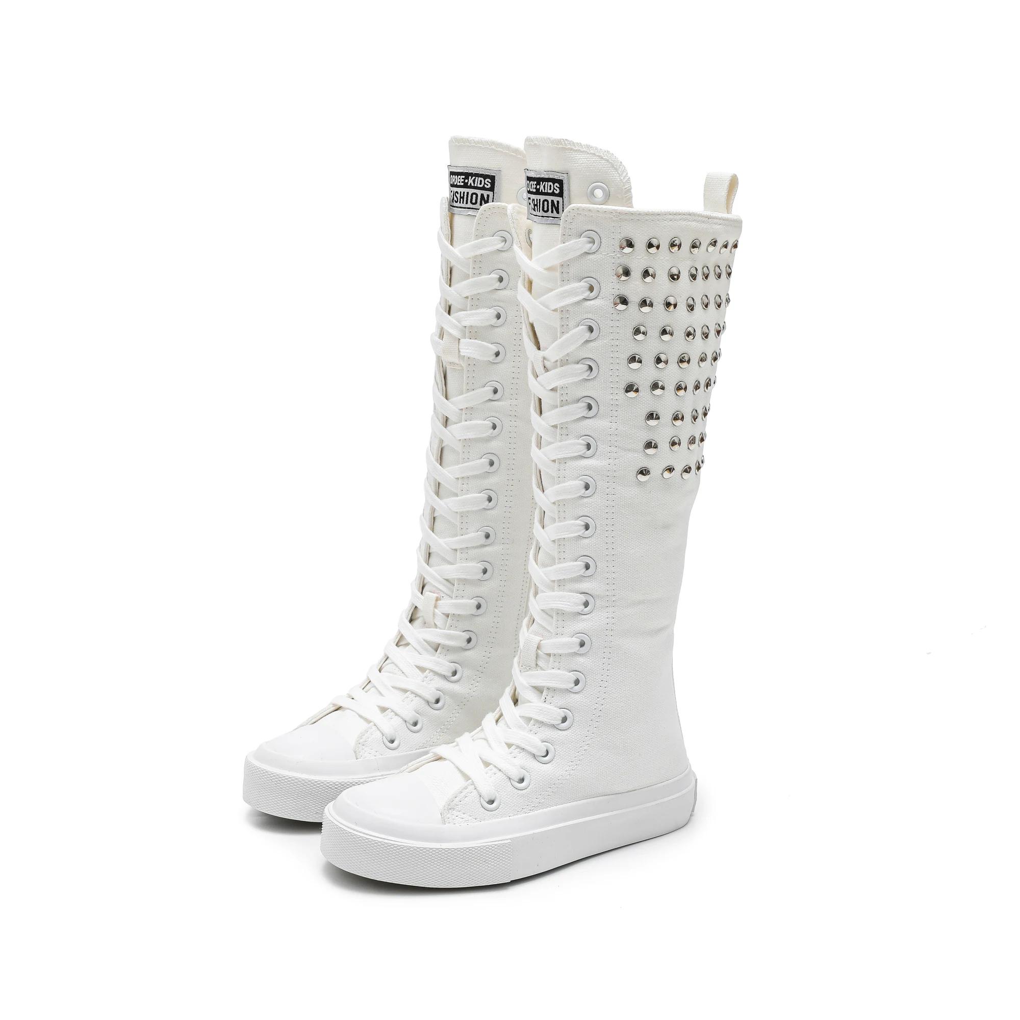 Chaussures en toile pour enfants à semelle souple et respirante, bottes à carreaux pour garçons et f