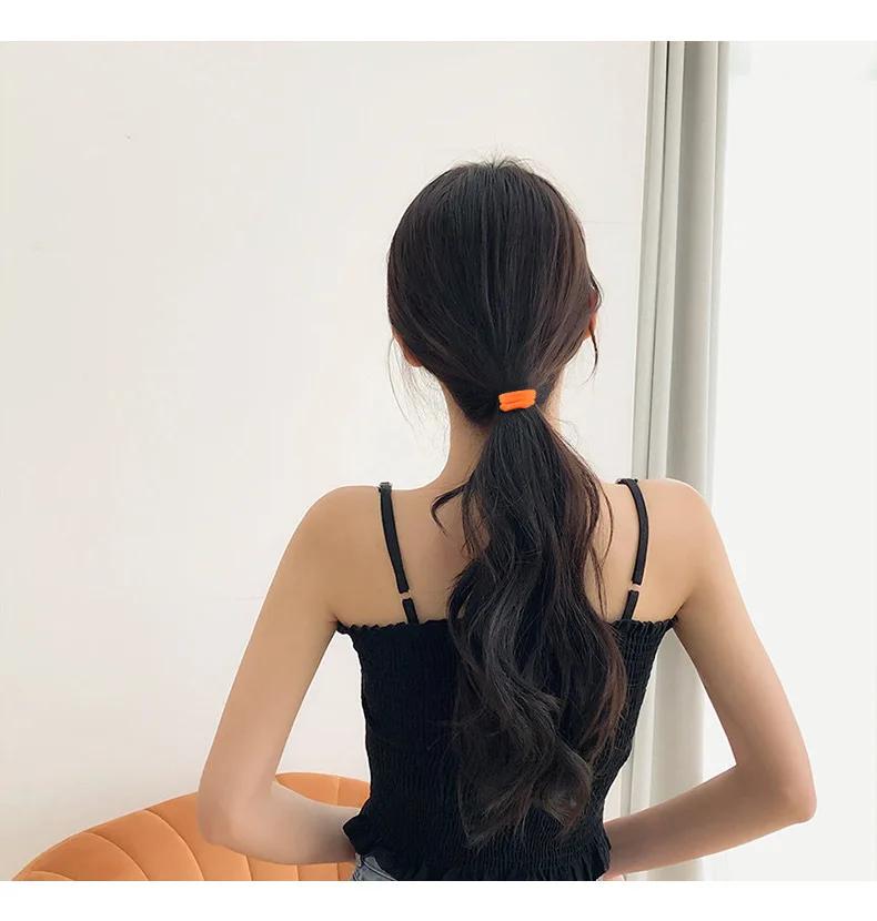 20/50/100 pièces Quatre saisons artificiel astiques Bandes De Cheveux Bol 4CM Bonbons Scrunchie arti
