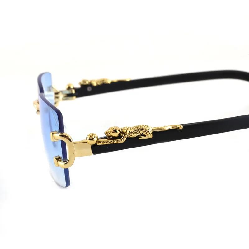 Lunettes de soleil rectangulaires personnalisées sans cadre pour femmes et hommes, 1 pièce, à la mod