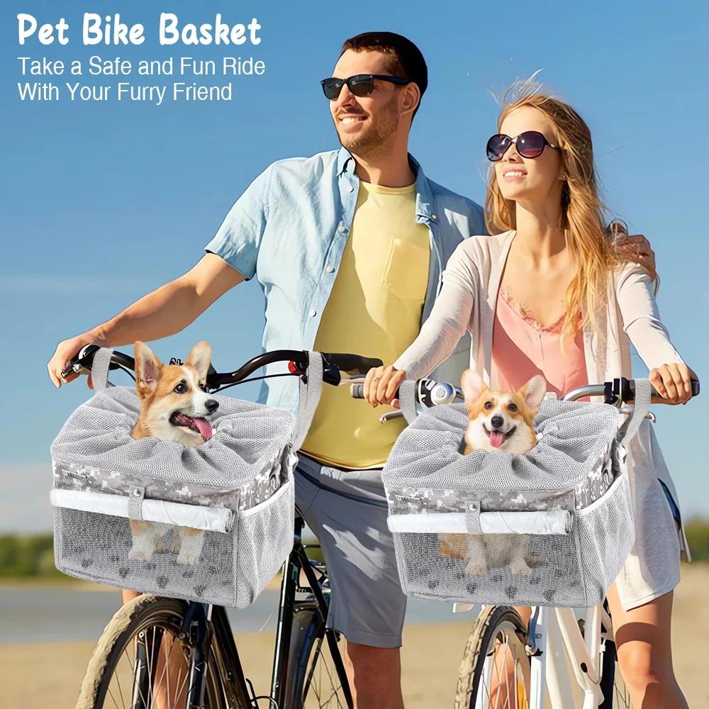 Mir de vélo pour chien ou chat, sac à dos extensible et souple pour animal de compagnie avec 4 porte