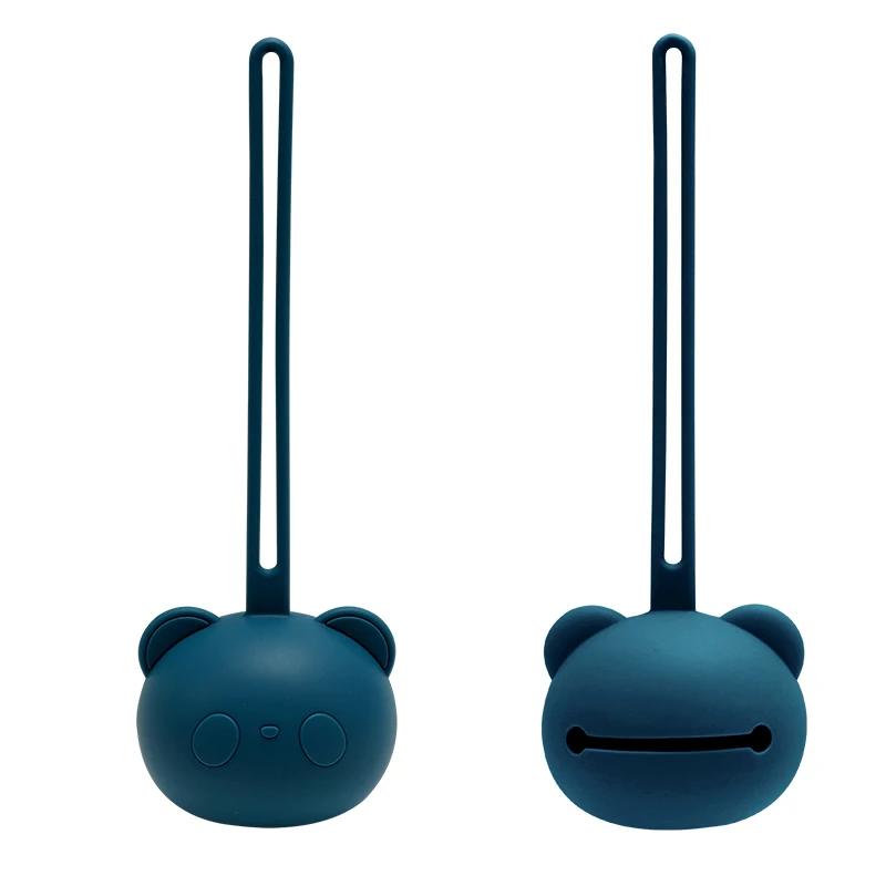 Nouveauté vente chaude épais panda ours forme bébé sucette étui support Silicone mamelon couverture 