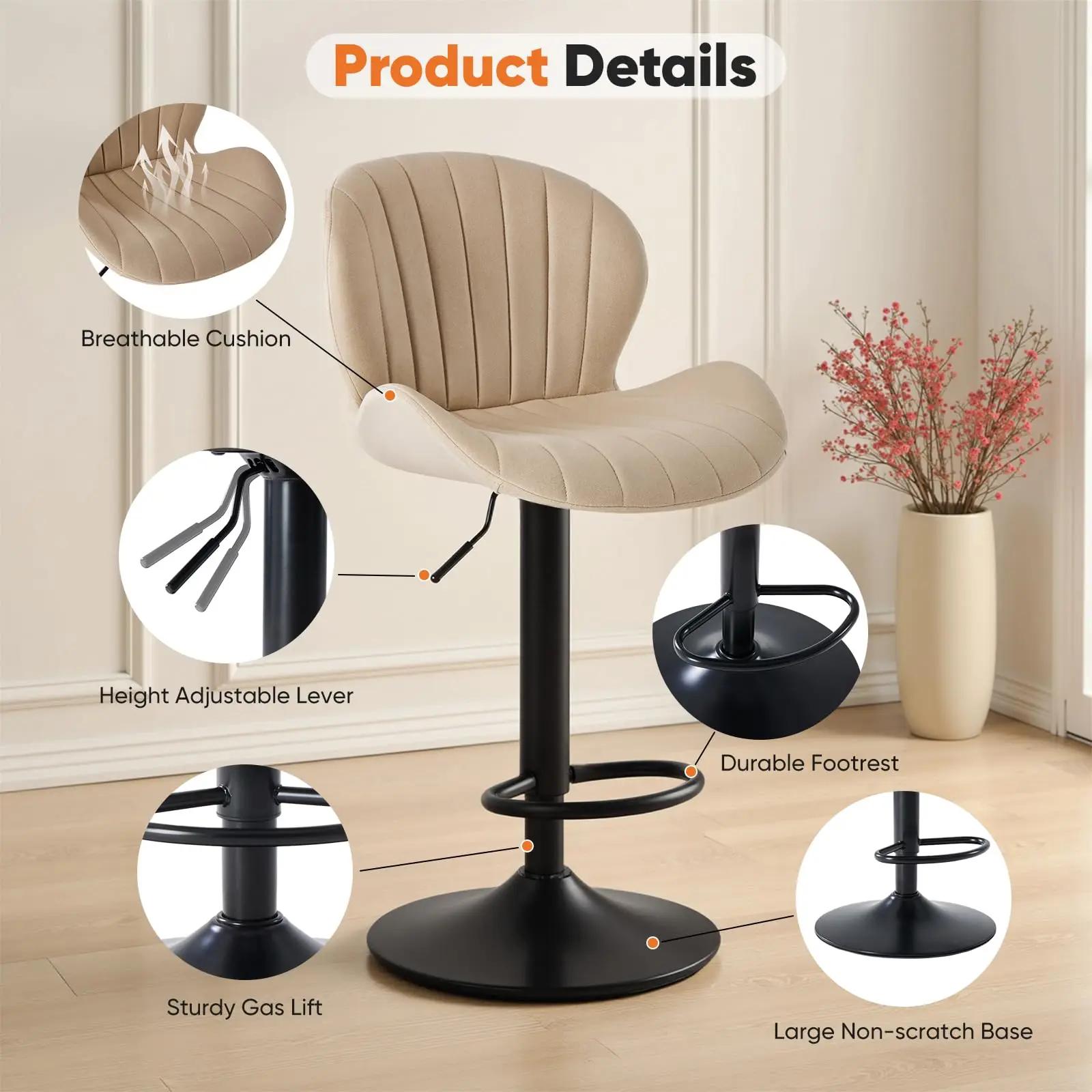 JHK Ergonomique Moderne 360 °   Ensemble de 2 chaises de salle à manger pivotantes, chaises de cuisi