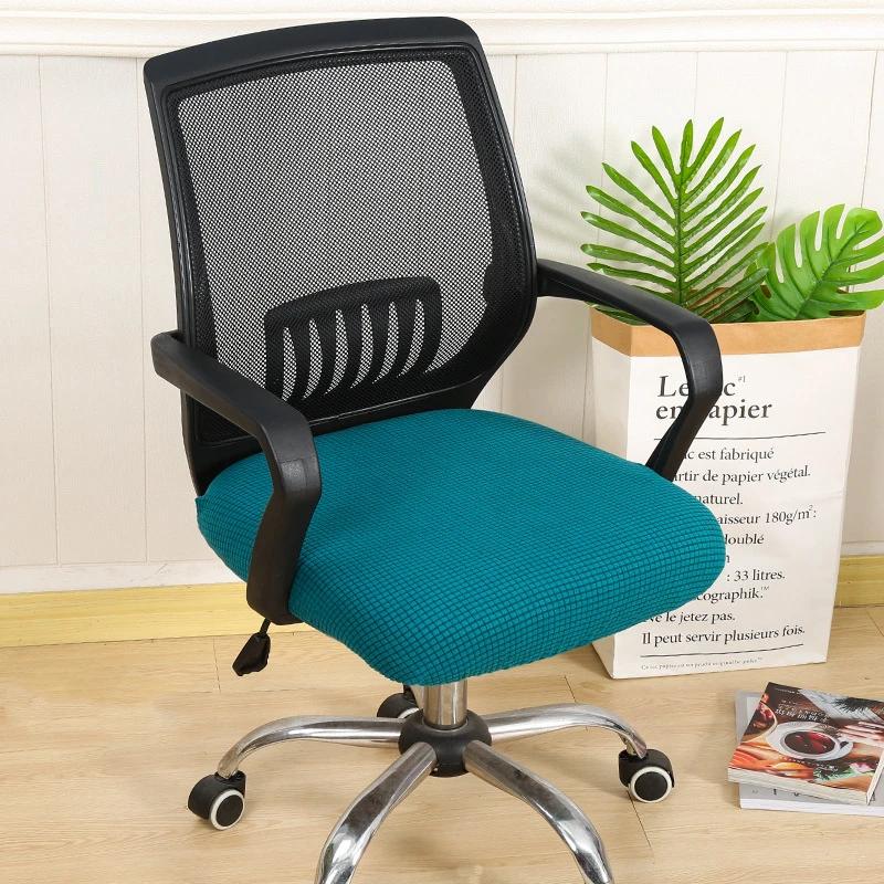 Housse de siège de chaise de bureau universelle, housse de fauteuil fendue, épaisse et extensible, h