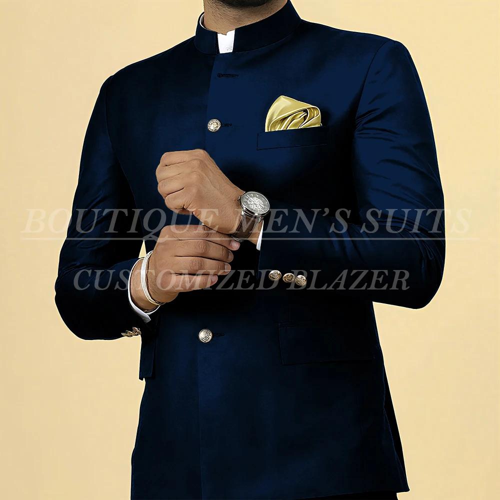 Costume Formel Slim Fit pour Homme, Blazer de Mariage Élégant, Simple Boutonnage, Revers Debout, Per